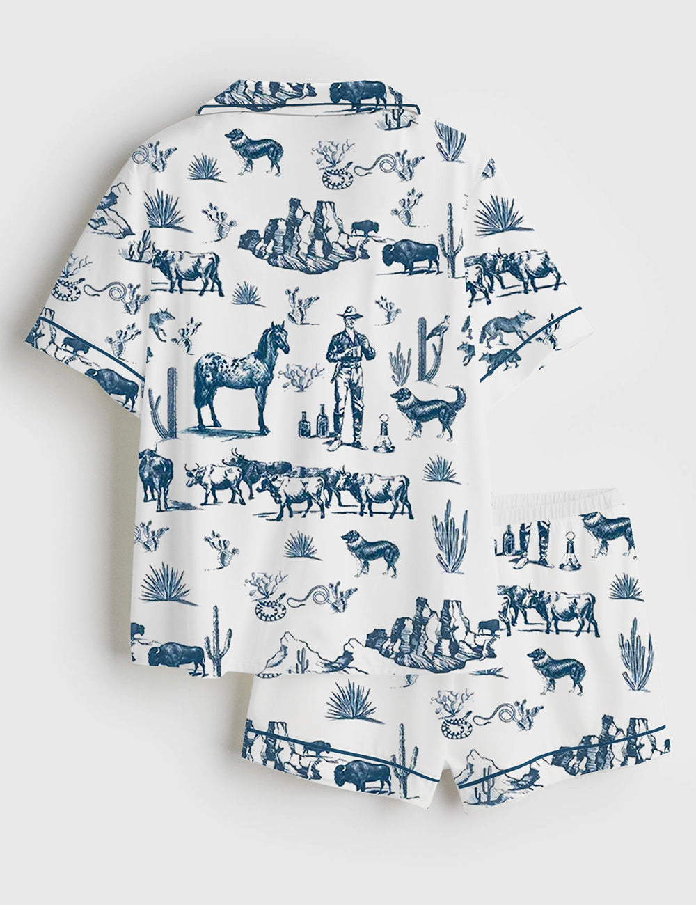 Alternative view of Women's Wild West Adventure Short Sleeve Satin Pajama Set