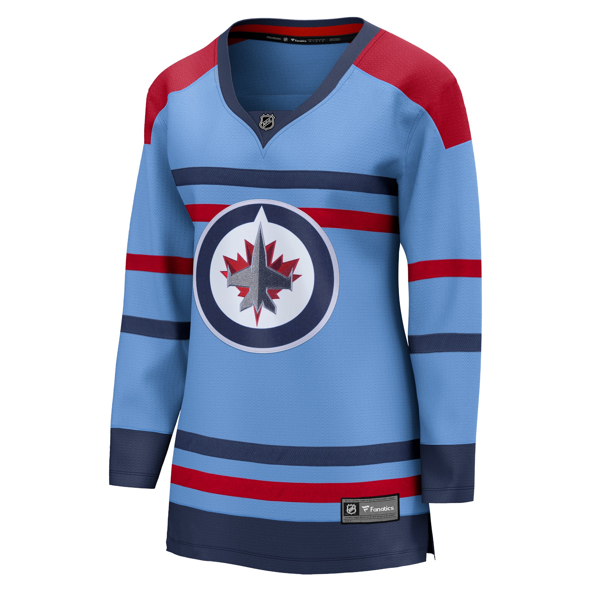 Alternative view of Women's Winnipeg Jets Light Blue Anniversary Premier Breakaway Jersey - JS804 
