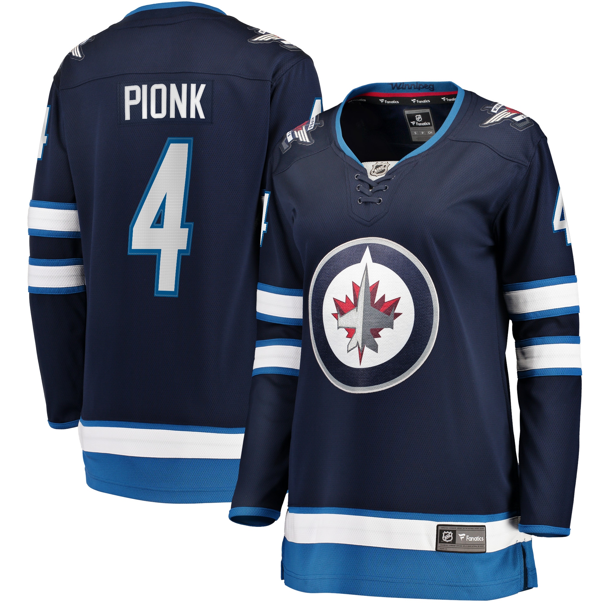 Women's Winnipeg Jets Neal Pionk Navy Home Breakaway Player Jersey - JS342 