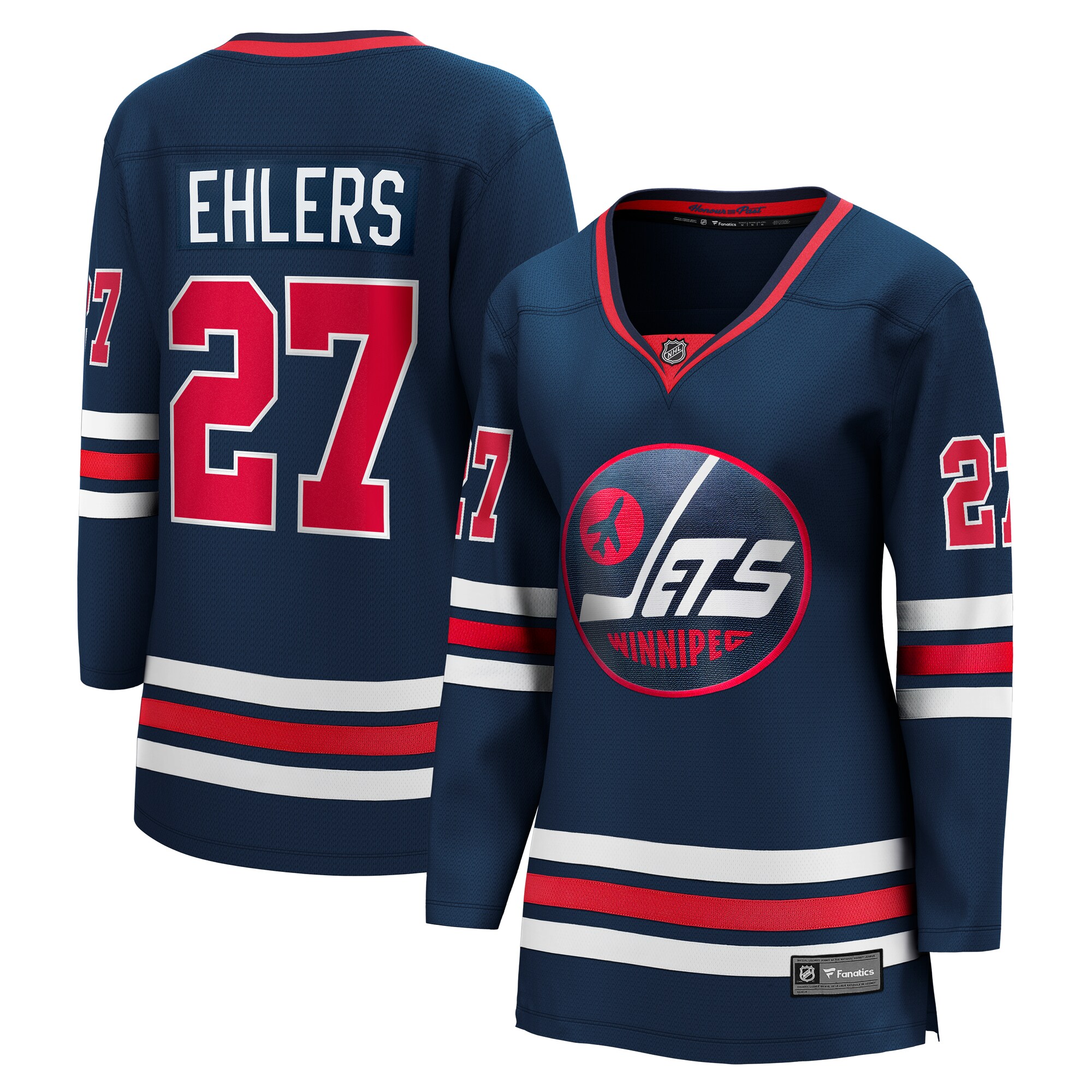 Women's Winnipeg Jets Nikolaj Ehlers Navy Premier Breakaway Player Jersey - JS863 