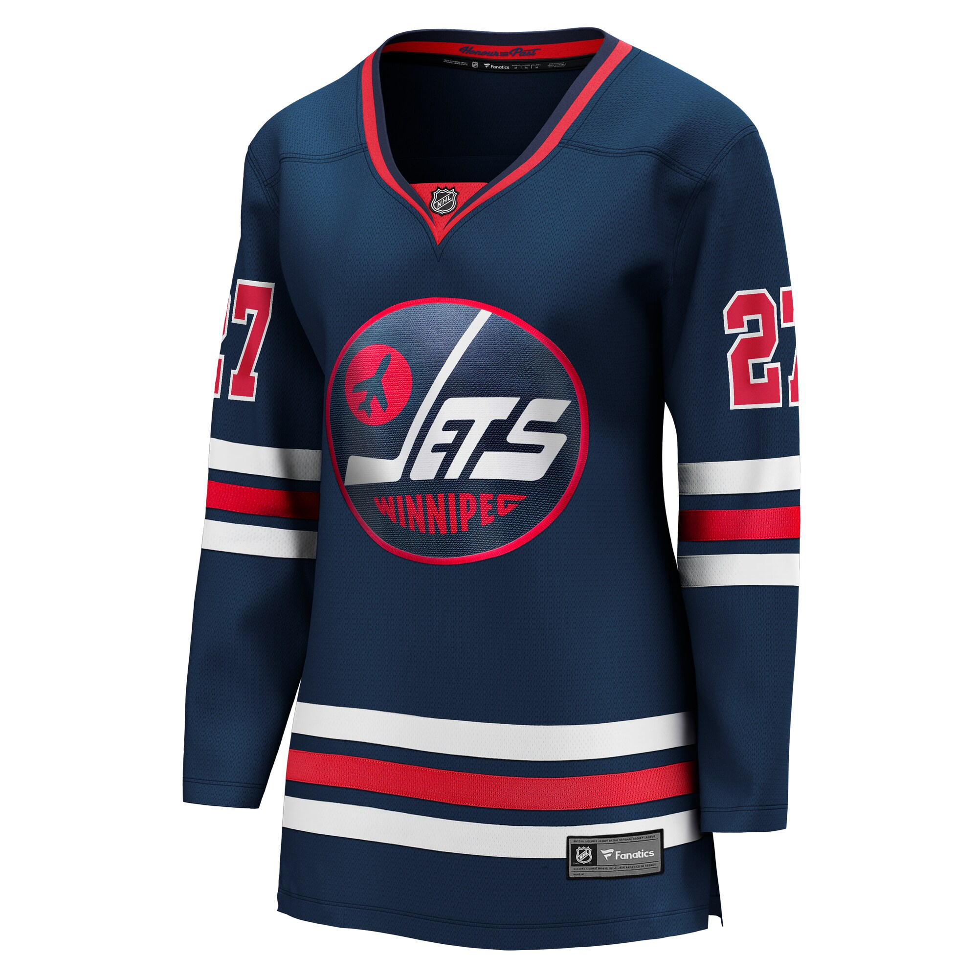 Alternative view of Women's Winnipeg Jets Nikolaj Ehlers Navy Premier Breakaway Player Jersey - JS863 