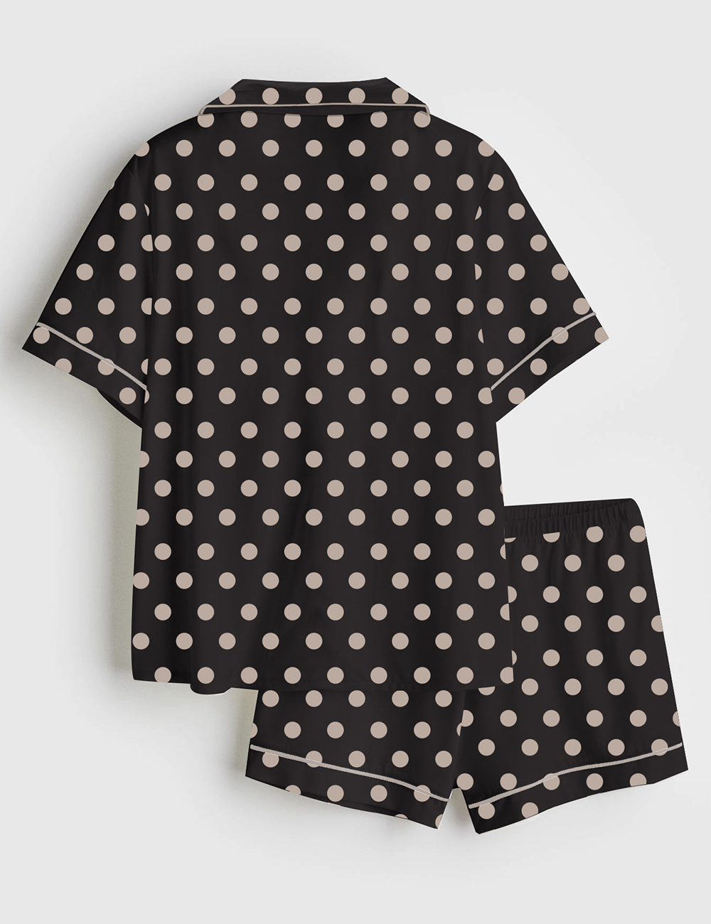 Alternative view of Women'sÂ Polka Dot Print Short Sleeve Satin Pajama Set