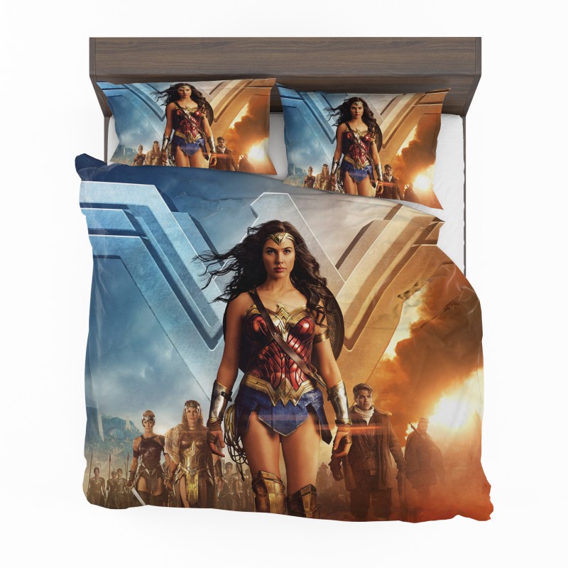 Alternative view of Wonder Woman Gal Gadot Duvet Cover Set - Custom Bedding Set