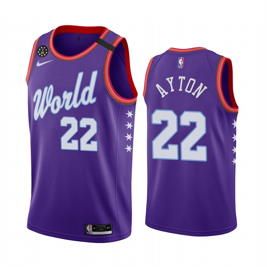World Team 2020 Nba Rising Star Deandre Ayton Phoenix Suns Jersey Purple