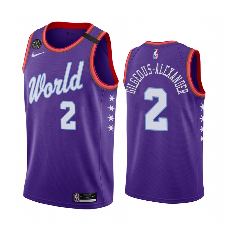 World Team 2020 Nba Rising Star Shai Gilgeous-alexander Oklahoma City Thunder Jersey Purple