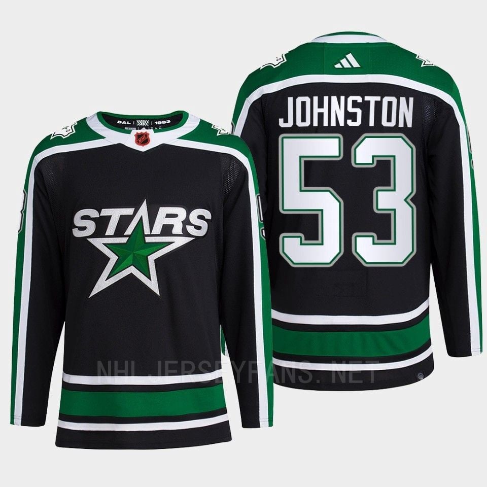 Wyatt Johnston 53 Reverse Retro 2.0 2022 Dallas Stars Black Jersey Pro Primegreen - JS421 