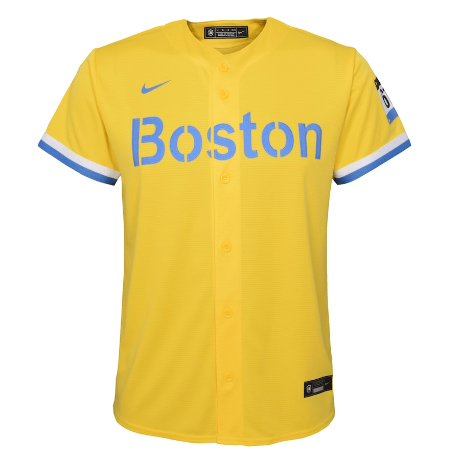 Alternative view of Xander Bogaerts 2 Boston Red Sox Youth City Connect Jersey - Gold