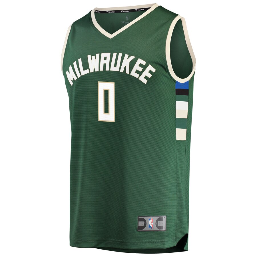 Alternative view of Xavier Munford Milwaukee Bucks Fanatics Branded Youth Fast Break Player Jersey Green - Icon Edition