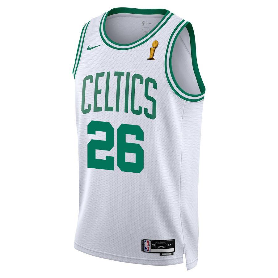 Alternative view of Xavier Tillman 26 Boston Celtics 2024 FINALS CHAMPIONS Swingman Jersey - Association Edition - White - JS247