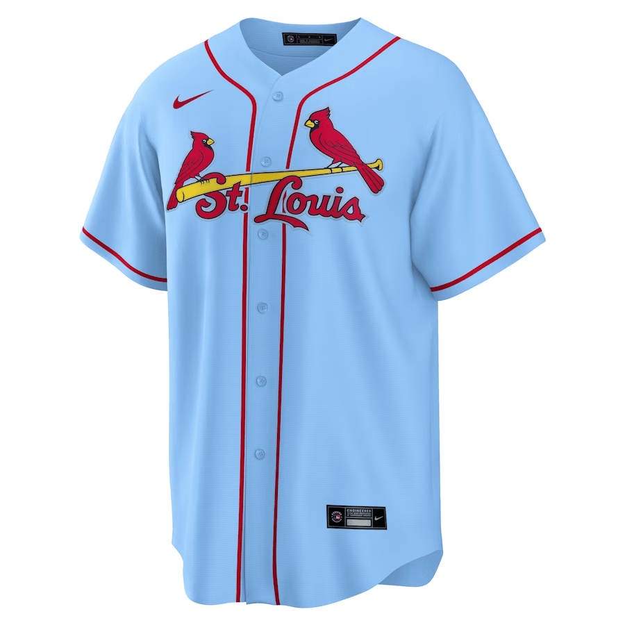 Alternative view of Yadier Molina 4 St. Louis Cardinals Alternate Men Jersey - Light Blue 