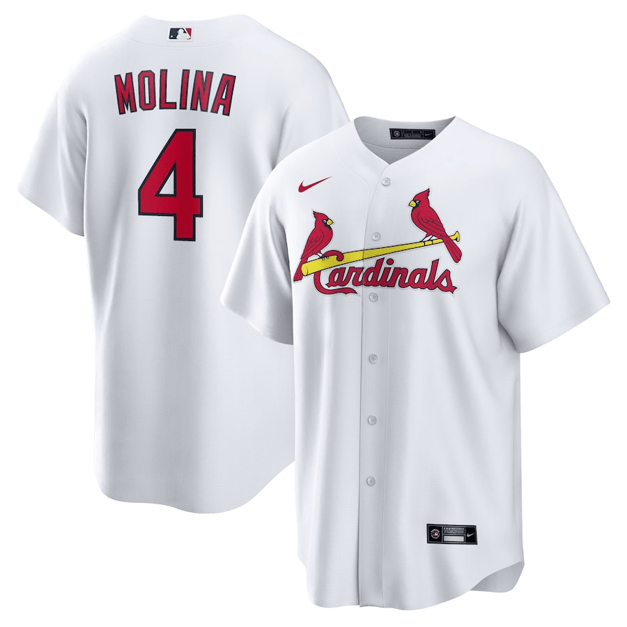 Yadier Molina 4 St. Louis Cardinals Home Men Jersey - White 