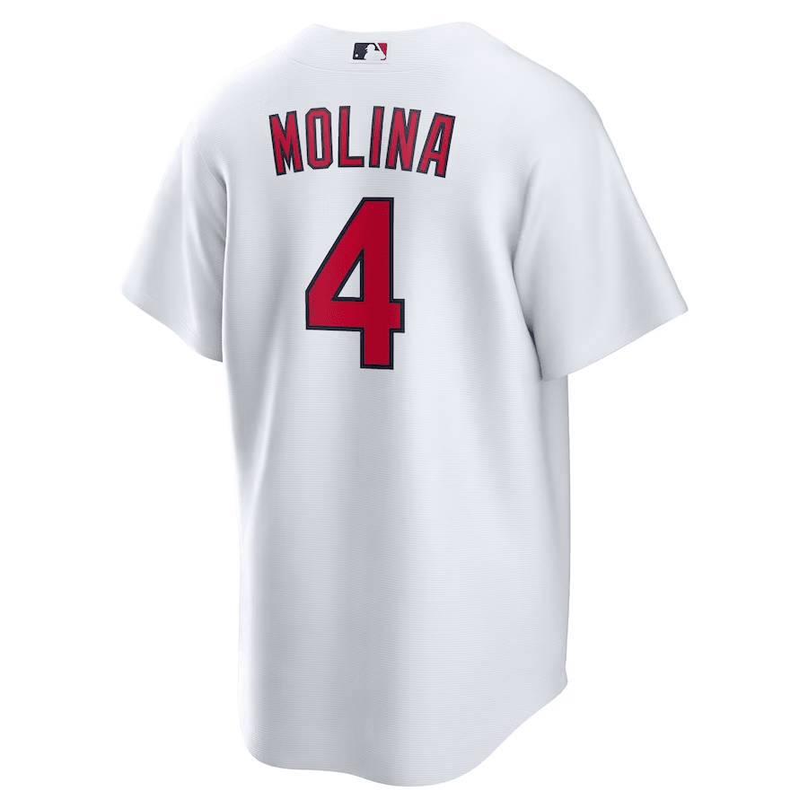 Alternative view of Yadier Molina 4 St. Louis Cardinals Home Men Jersey - White 