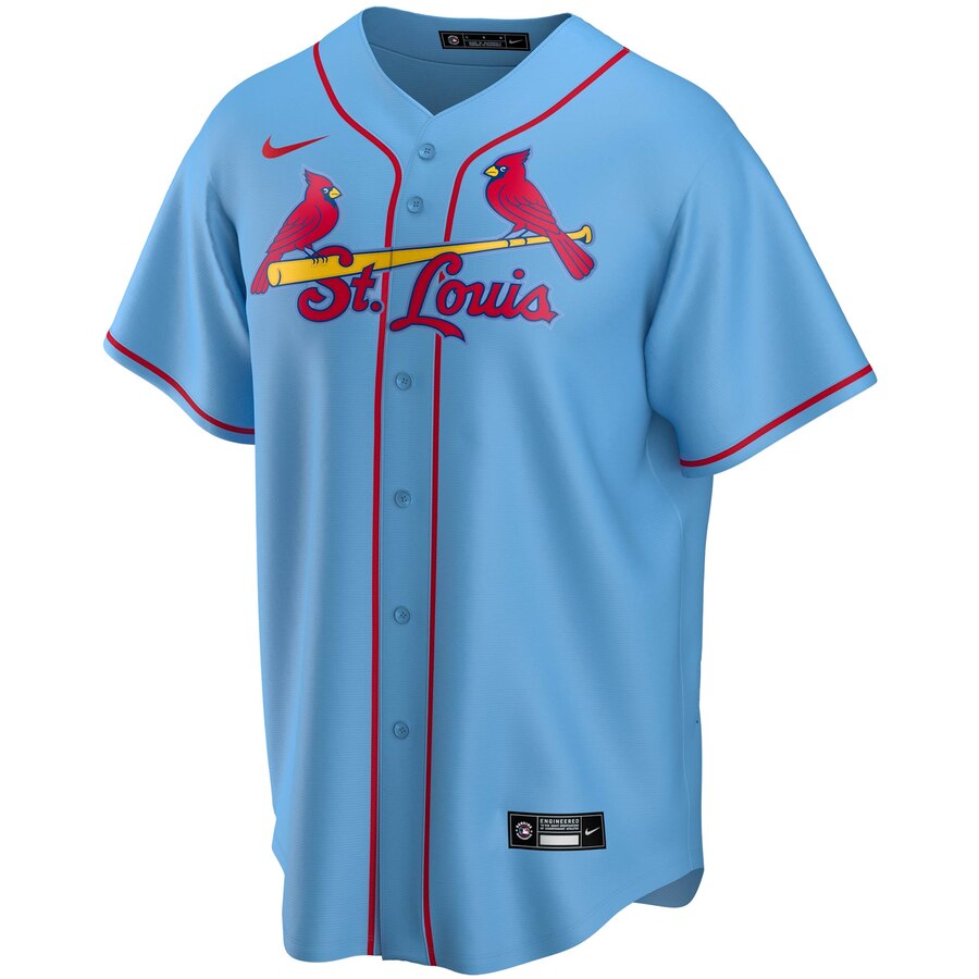 Alternative view of Yadier Molina St. Louis Cardinals Alternate 2020 Replica Player Jersey ÃƒÂ¢Ã¢â€šÂ¬Ã¢â‚¬Å“ Light Blue