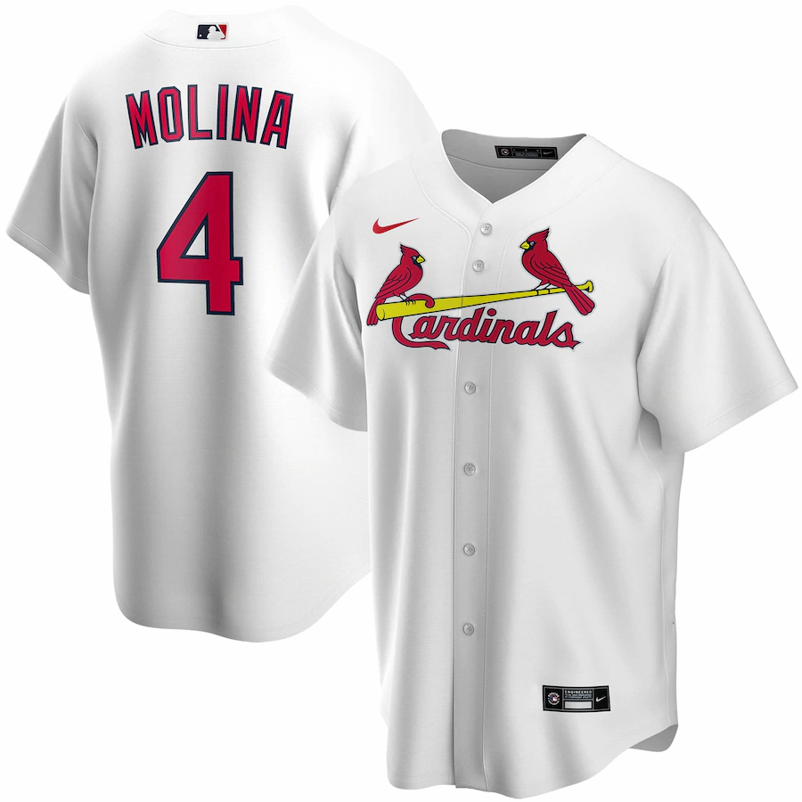 Yadier Molina St. Louis Cardinals Home 2020 Replica Player Jersey ÃƒÂ¢Ã¢â€šÂ¬Ã¢â‚¬Å“ White