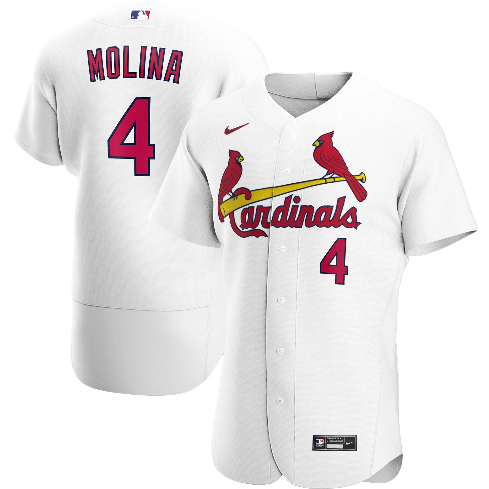 Yadier Molina St. Louis Cardinals Home Authentic Player Jersey - White