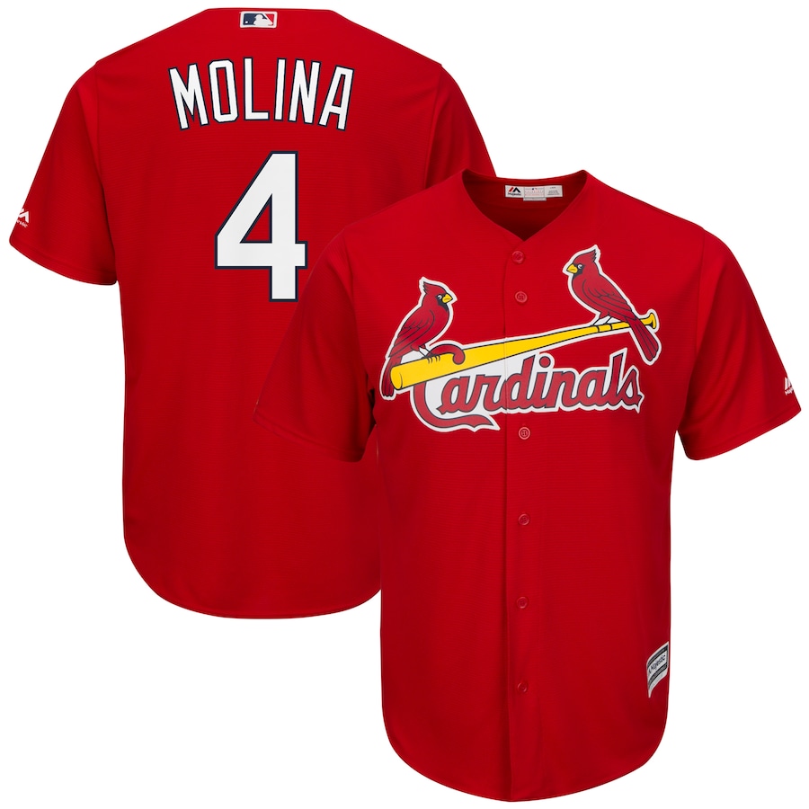 Yadier Molina St. Louis Cardinals Majestic Cool Base Player Jersey – Scarlet