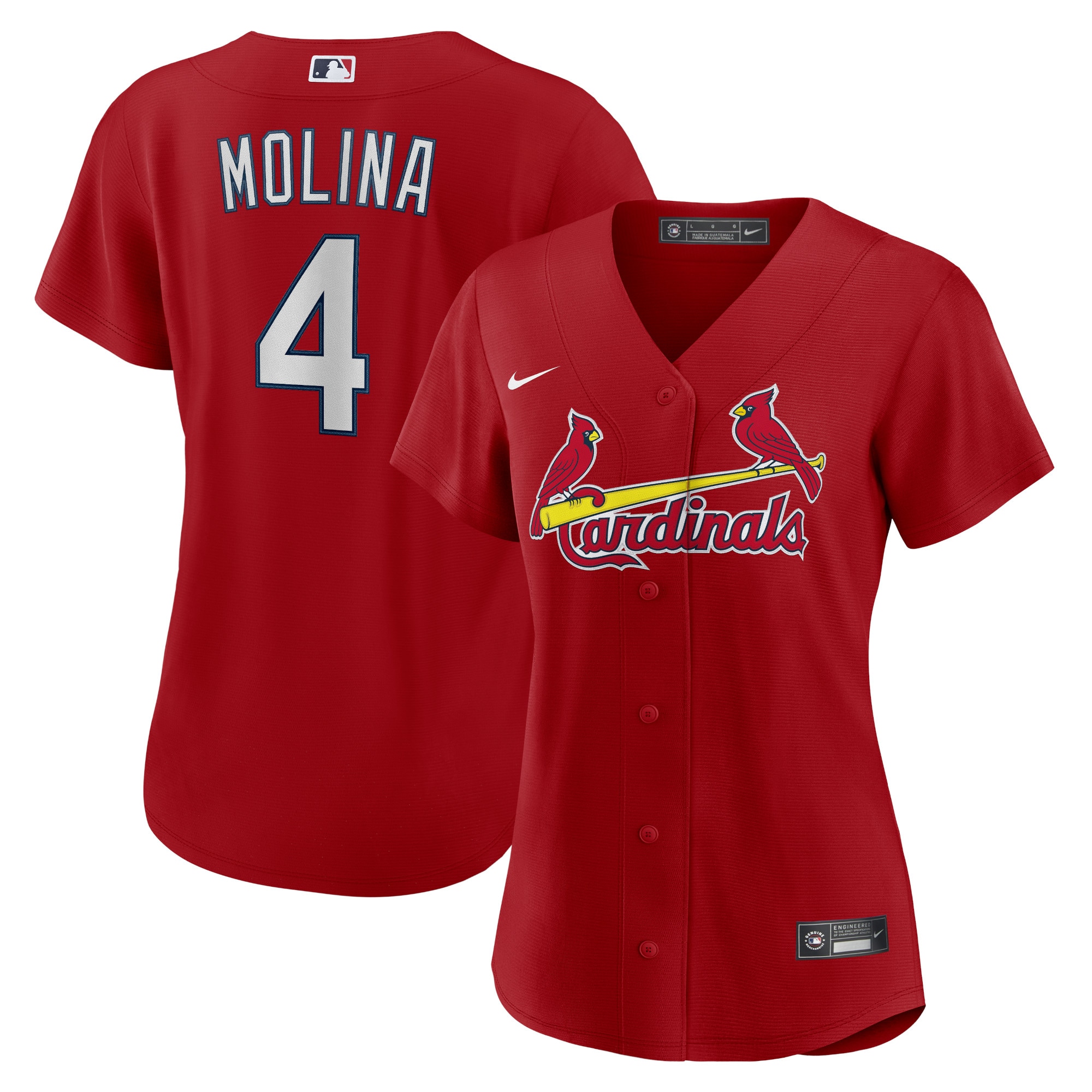 Yadier Molina St. Louis Cardinals Women’s Alternate Replica Player Jersey – Red