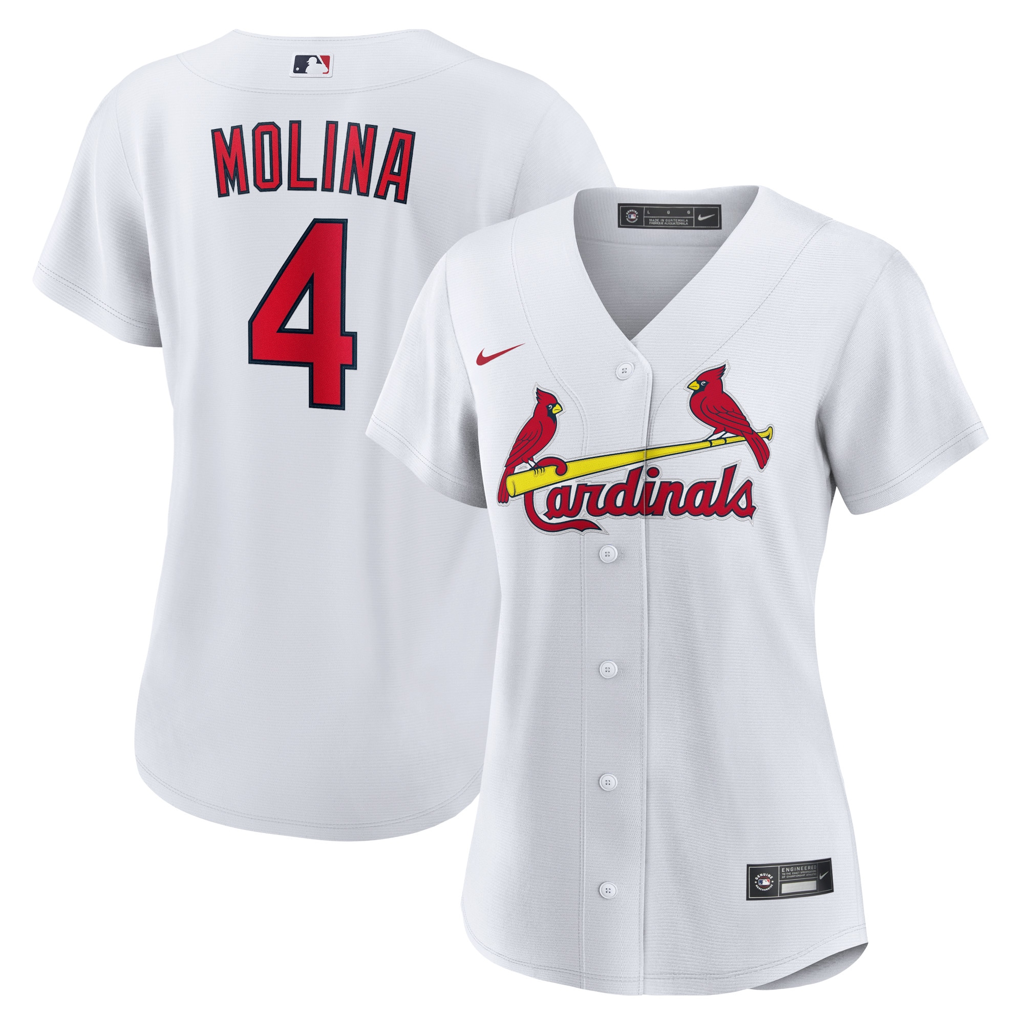 Yadier Molina St. Louis Cardinals Women's Home Replica Player Jersey - White