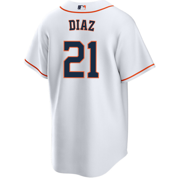 Alternative view of Yainer Diaz 21 Houston Astros Home Men Jersey - White 