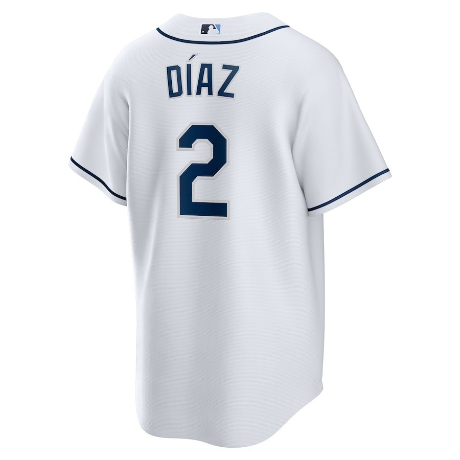 Alternative view of Yandy Díaz 2 Tampa Bay Rays Home Team Men Jersey - White - JS123 