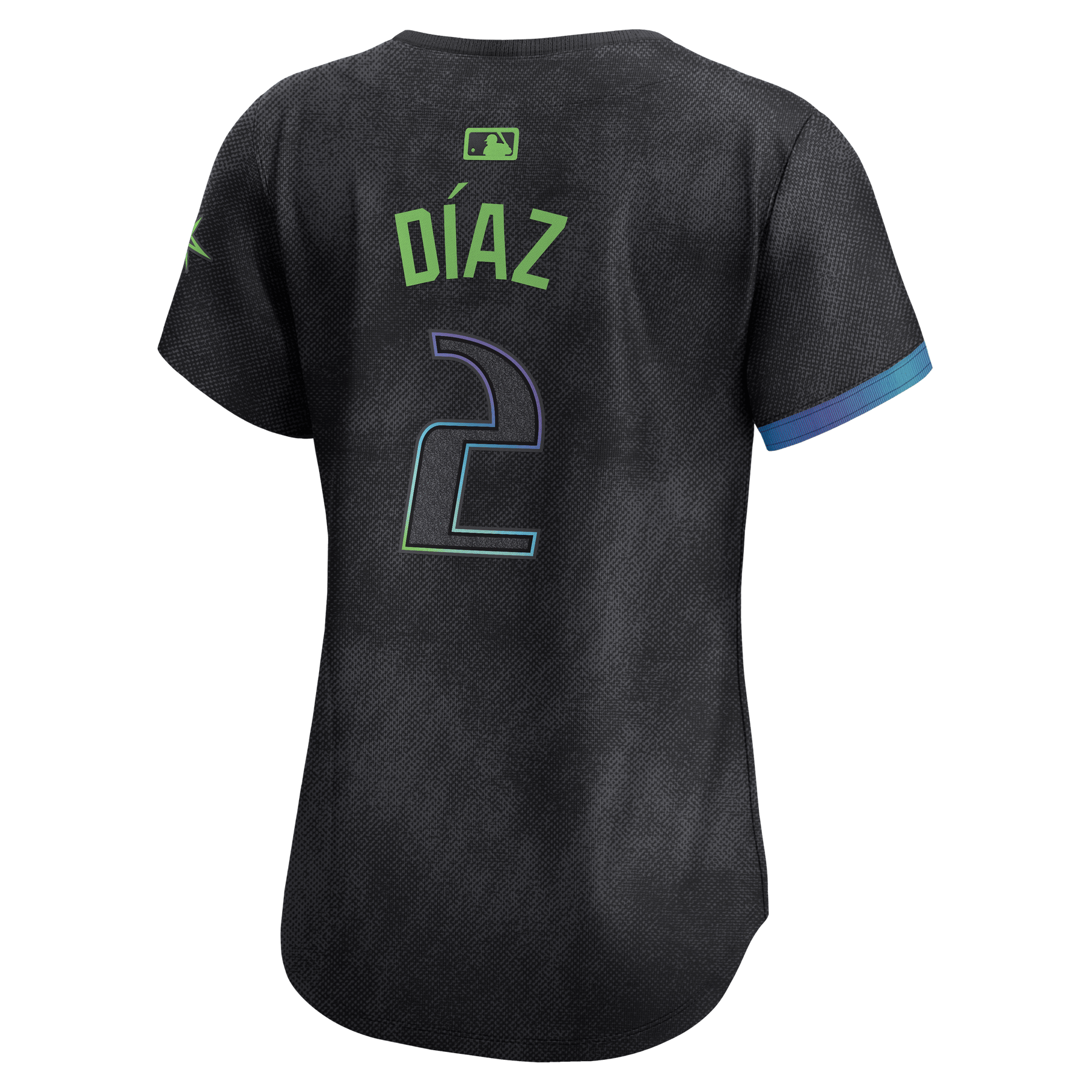 Alternative view of Yandy Diaz 2 Tampa Bay Rays 2024 City Connect Limited Women Jersey - Charcoal - JS937 