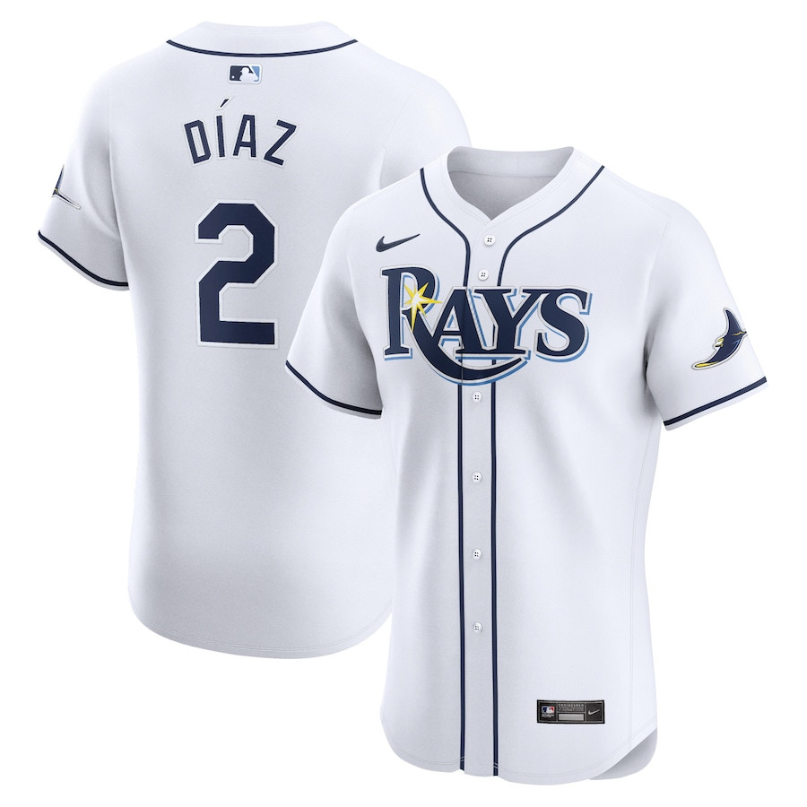 Yandy Diaz 2 Tampa Bay Rays Home Elite Player Men Jersey - White - JS133 