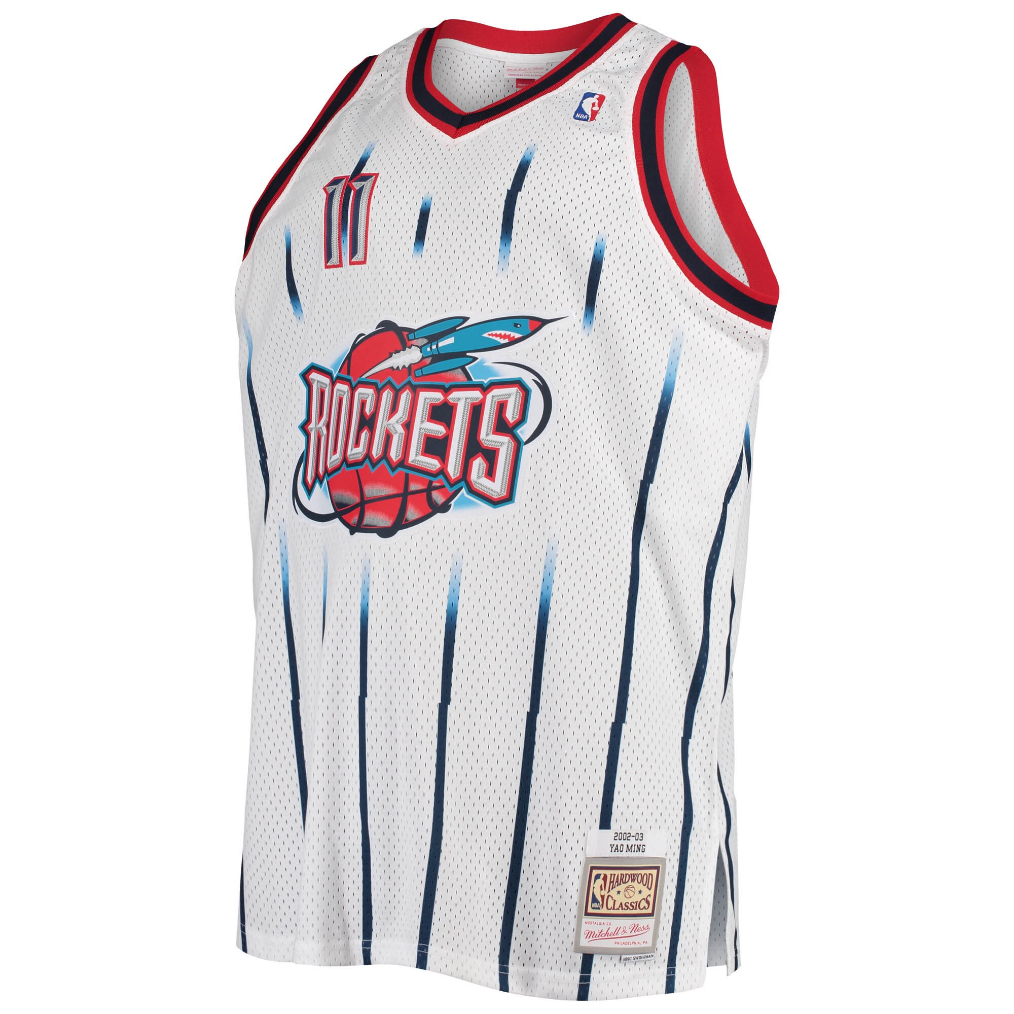Alternative view of Yao Ming Houston Rockets Mitchell & Ness 2002/03 Big & Tall Hardwood Classics Swingman Jersey - White