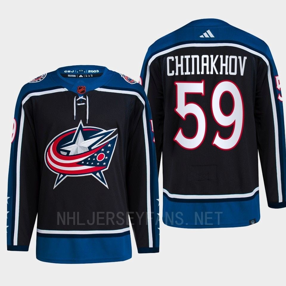 Yegor Chinakhov 59 Reverse Retro 2.0 2022 Columbus Blue Jackets Navy Jersey Primegreen - JS861 