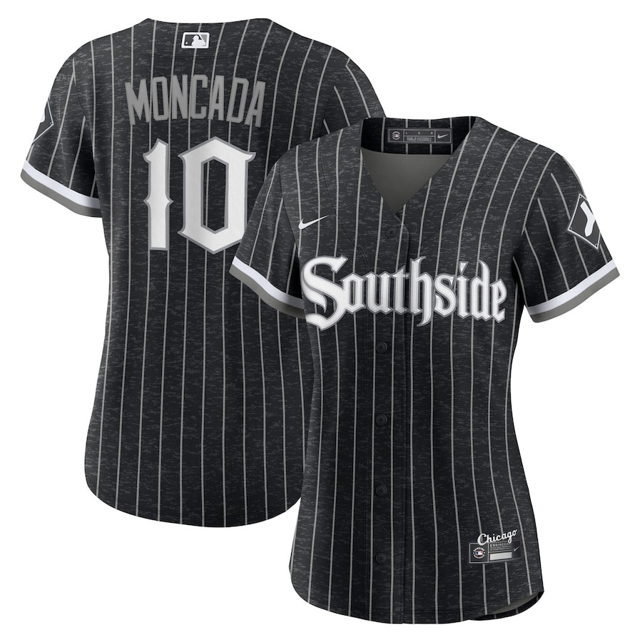 Yoan Moncada 10 Chicago White Sox City Connect Player Women Jersey - Black