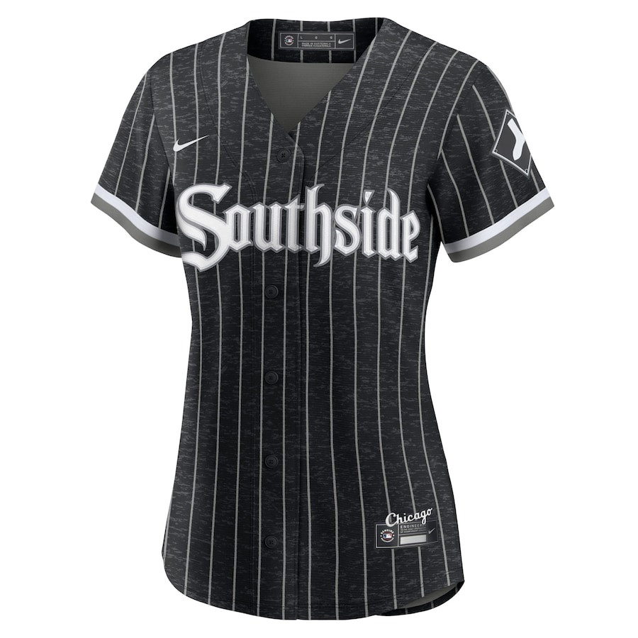 Alternative view of Yoan Moncada 10 Chicago White Sox City Connect Player Women Jersey - Black