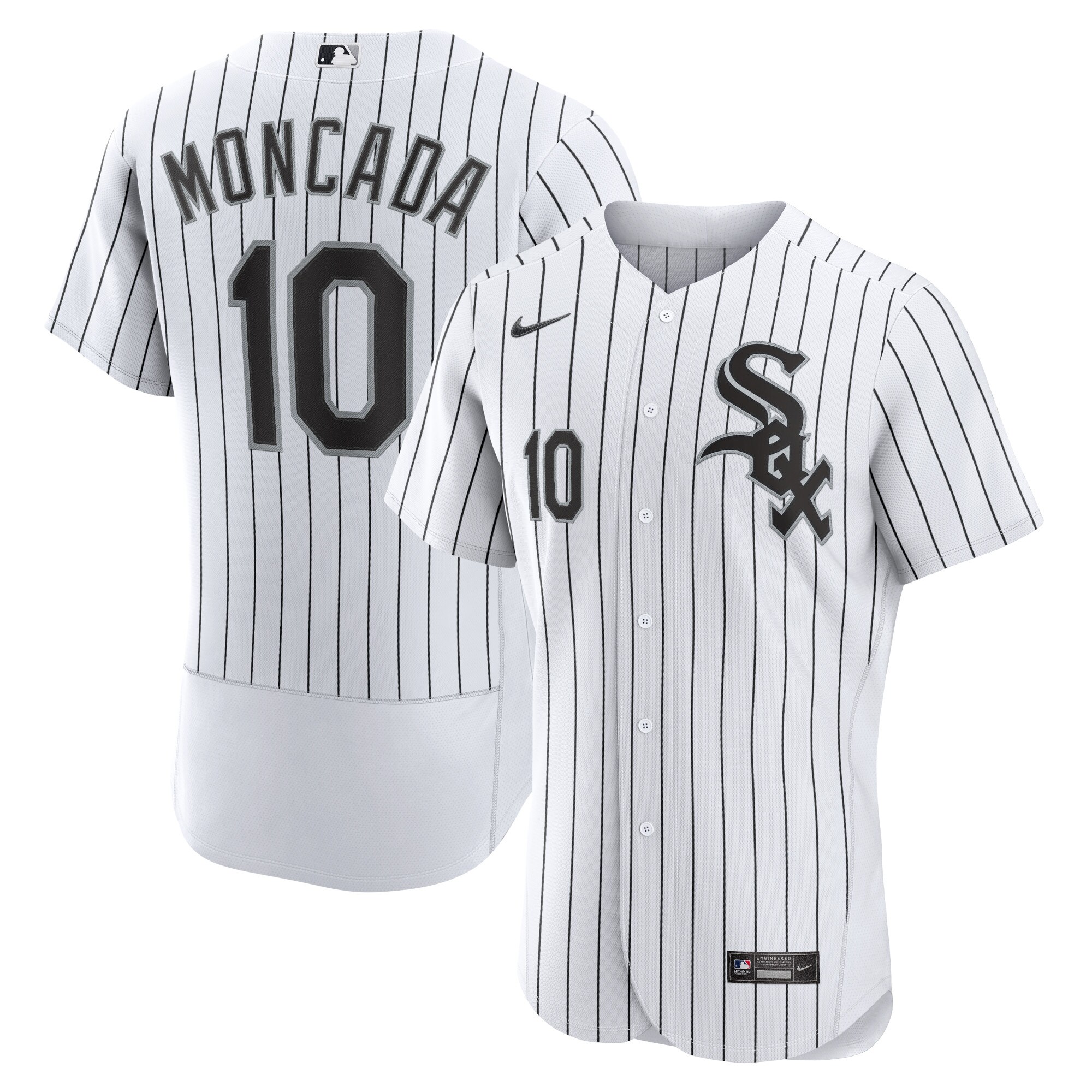 Alternative view of Yoan Moncada Chicago White Sox Home Authentic Player Jersey – White