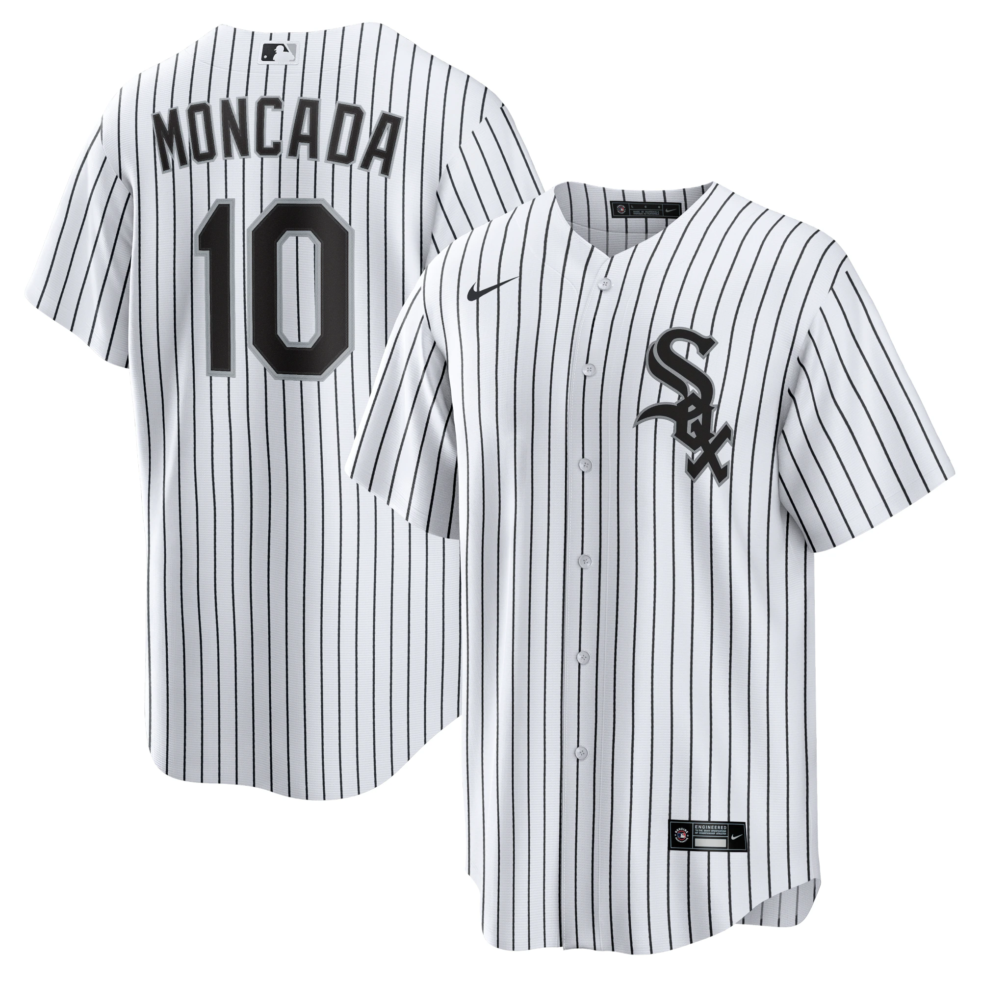 Alternative view of Yoan Moncada Chicago White Sox Home Replica Player Name Jersey – White