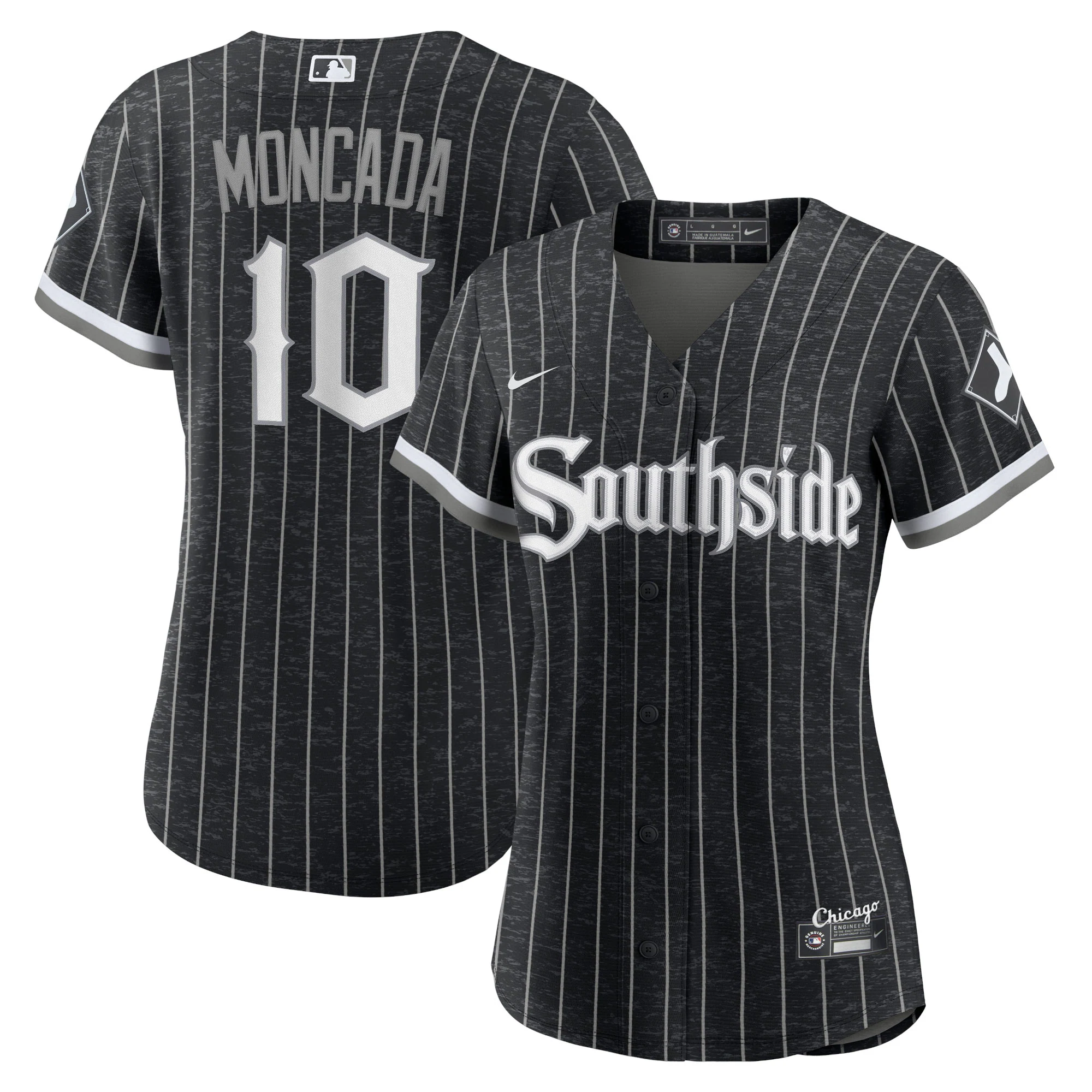 Alternative view of Yoan Moncada Chicago White Sox Women’s 2021 City Connect Replica Player Jersey – Black