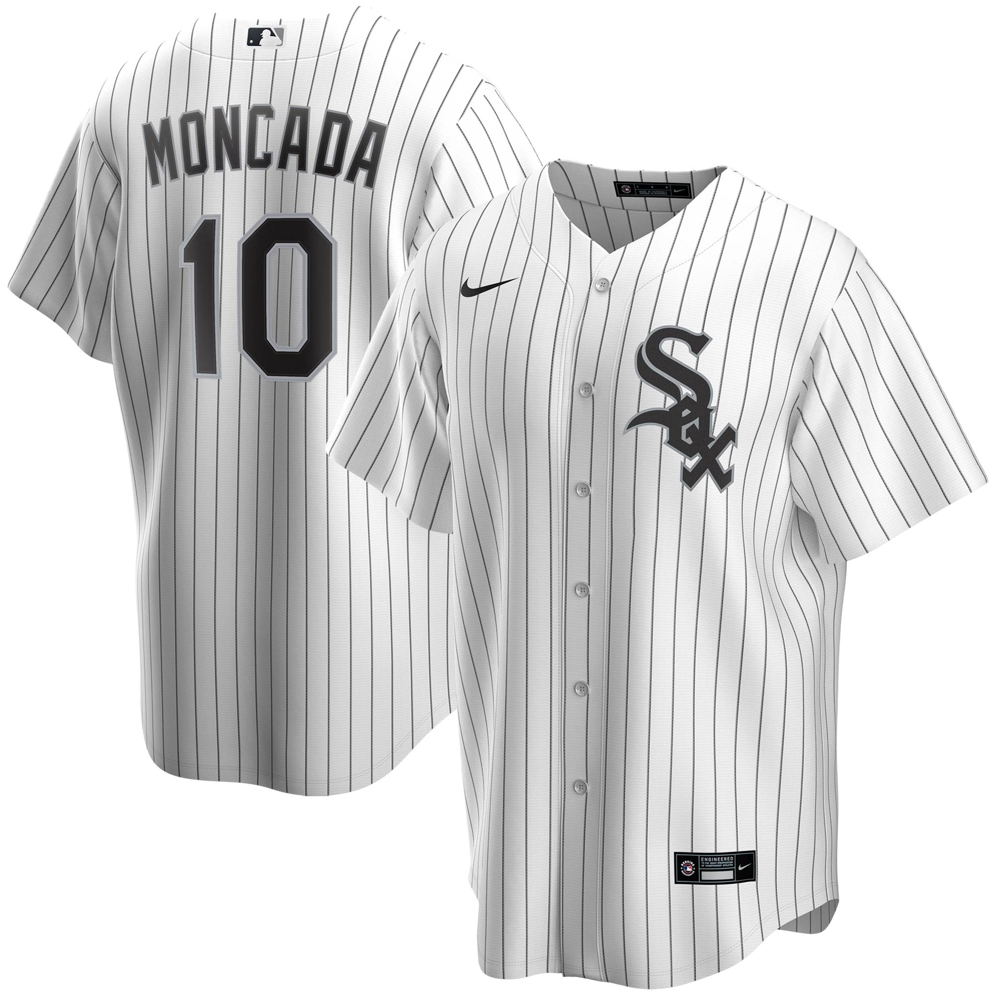 Alternative view of Yoan Moncada Chicago White Sox Youth Alternate Replica Player Jersey – White