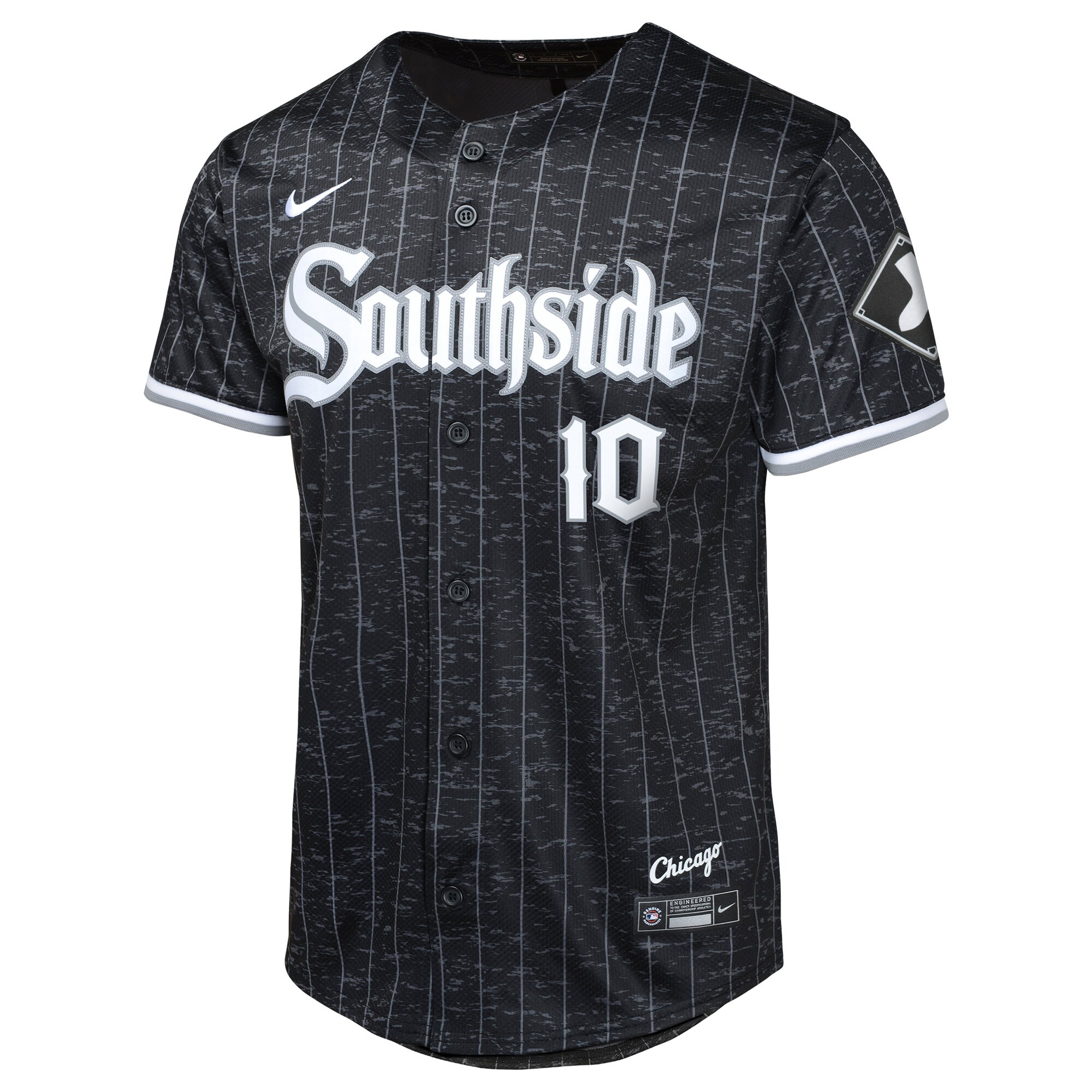 Alternative view of Yoan Moncada Chicago White Sox Youth City Connect Limited Player Jersey - Black