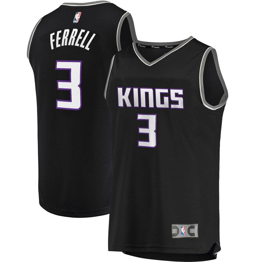 Yogi Ferrell Sacramento Kings Fanatics Branded Youth Fast Break Replica Player Jersey - Statement Edition - Black