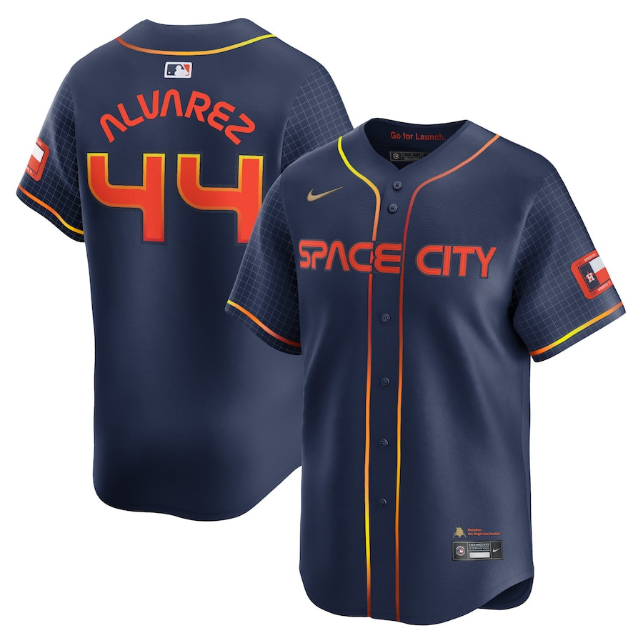 Yordan Alvarez 44 Houston Astros City Connect Limited Men Jersey - Navy 