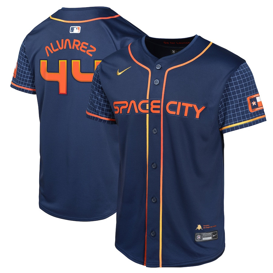 Yordan Alvarez 44 Houston Astros City Connect Limited YOUTH Jersey - Navy 
