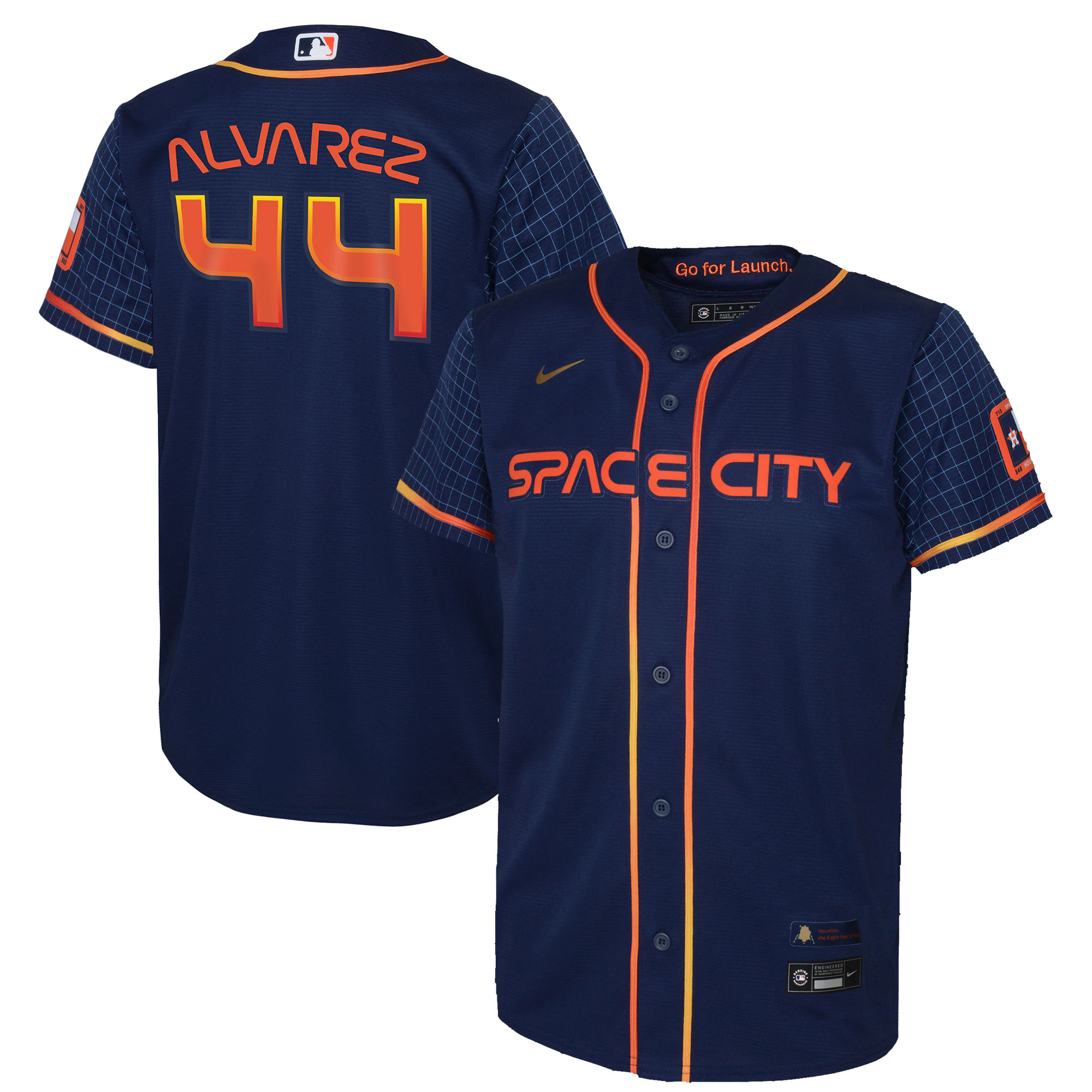 Yordan Alvarez Houston Astros Youth 2022 City Connect Replica Player Jersey - Navy