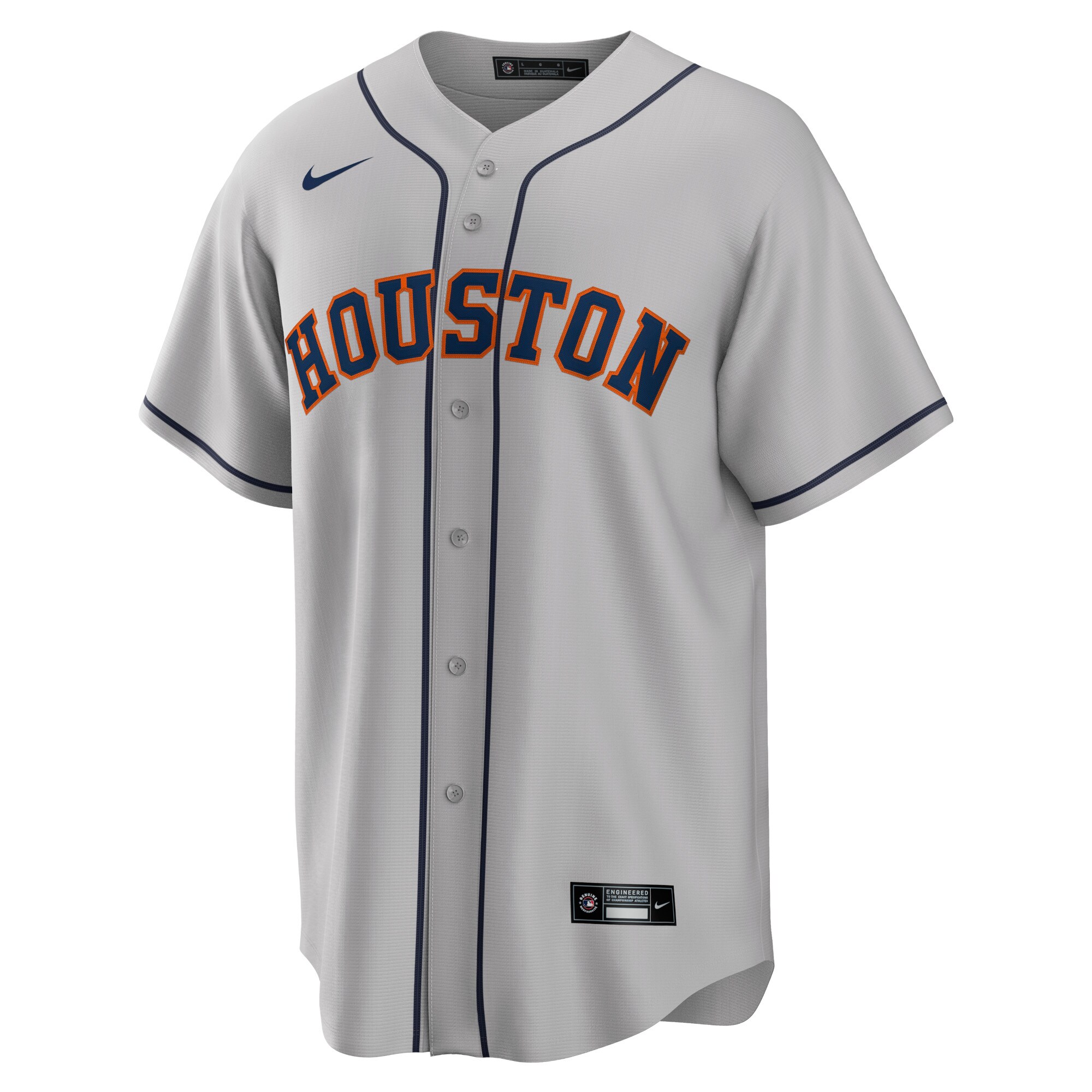 Alternative view of Yordan ÃƒÆ’Ã‚Âlvarez Houston Astros Road Replica Player Jersey - Gray
