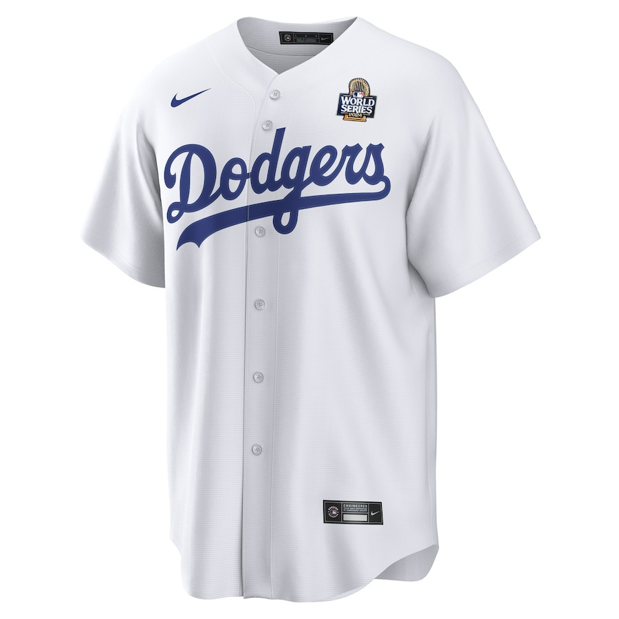 Alternative view of Yoshinobu Yamamoto 18 Los Angeles Dodgers Home 2024 World Series Japanese Lettering Men Jersey - White 