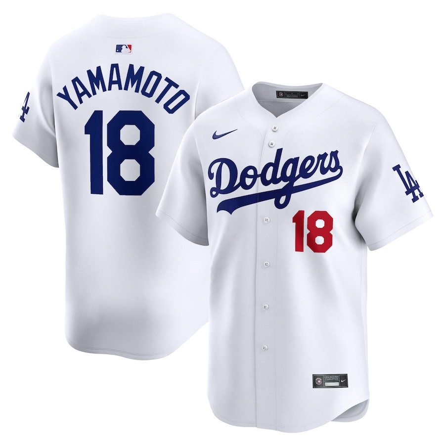 Yoshinobu Yamamoto 18 Los Angeles Dodgers Home Limited Player Men Jersey - White 
