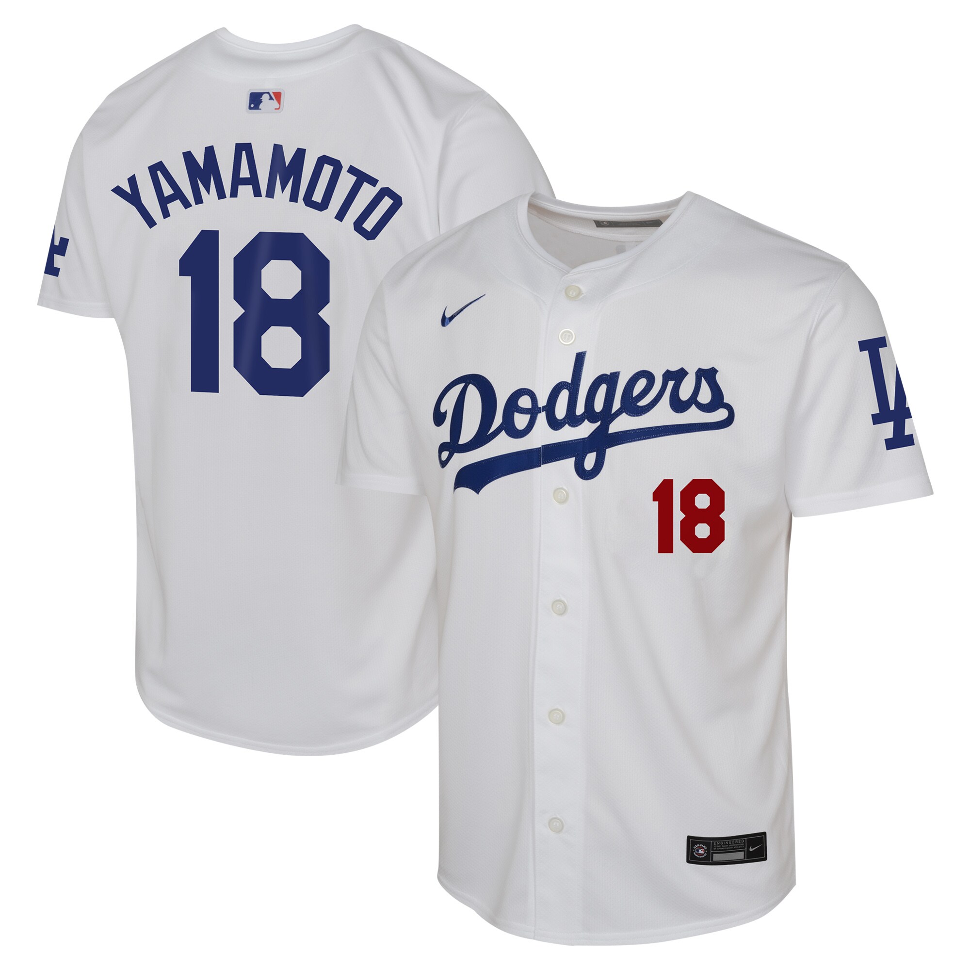 Yoshinobu Yamamoto Los Angeles Dodgers Youth Home Limited Player Jersey - White