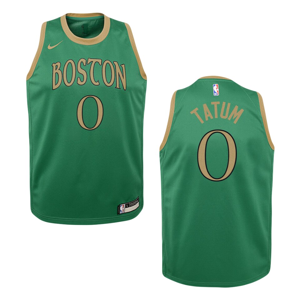 Youth 2019-20 Boston Celtics #0 Jayson Tatum City Swingman Jersey - Kelly Green