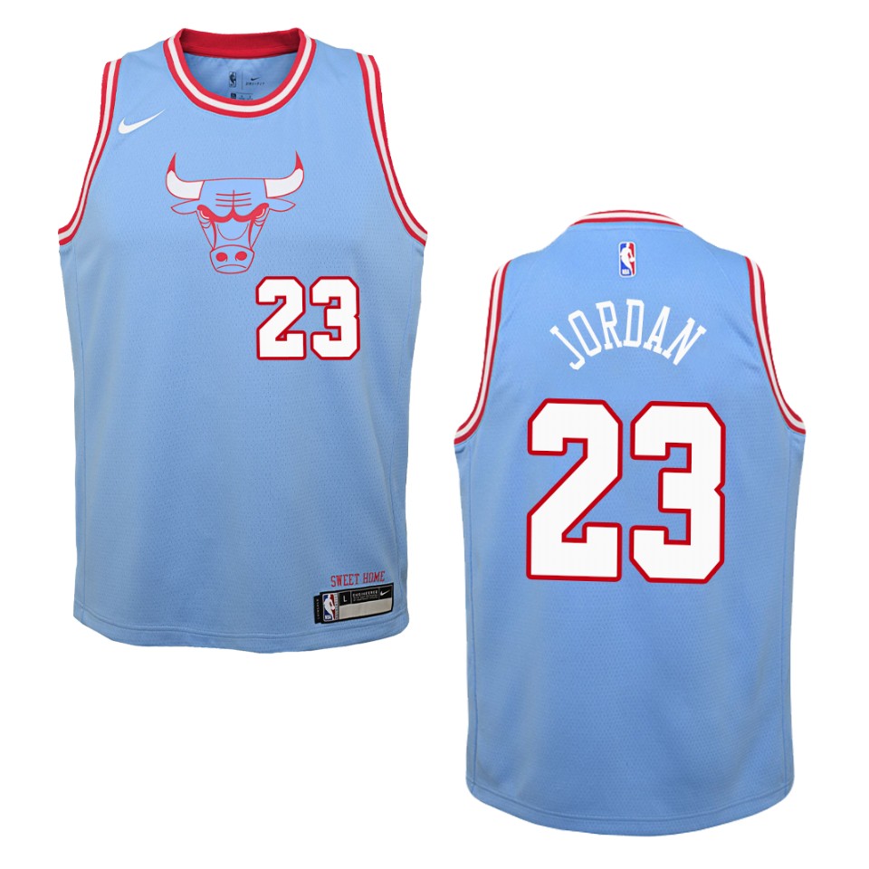 Youth 2019-20 Chicago Bulls #23 Michael Jordan City Edition Swingman Jersey - Blue
