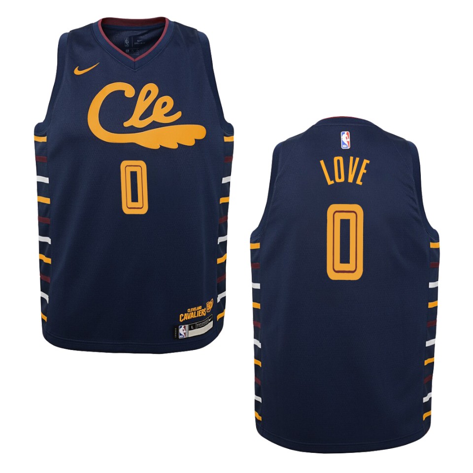 Youth 2019-20 Cleveland Cavaliers #0 Kevin Love City Swingman Jersey - Navy