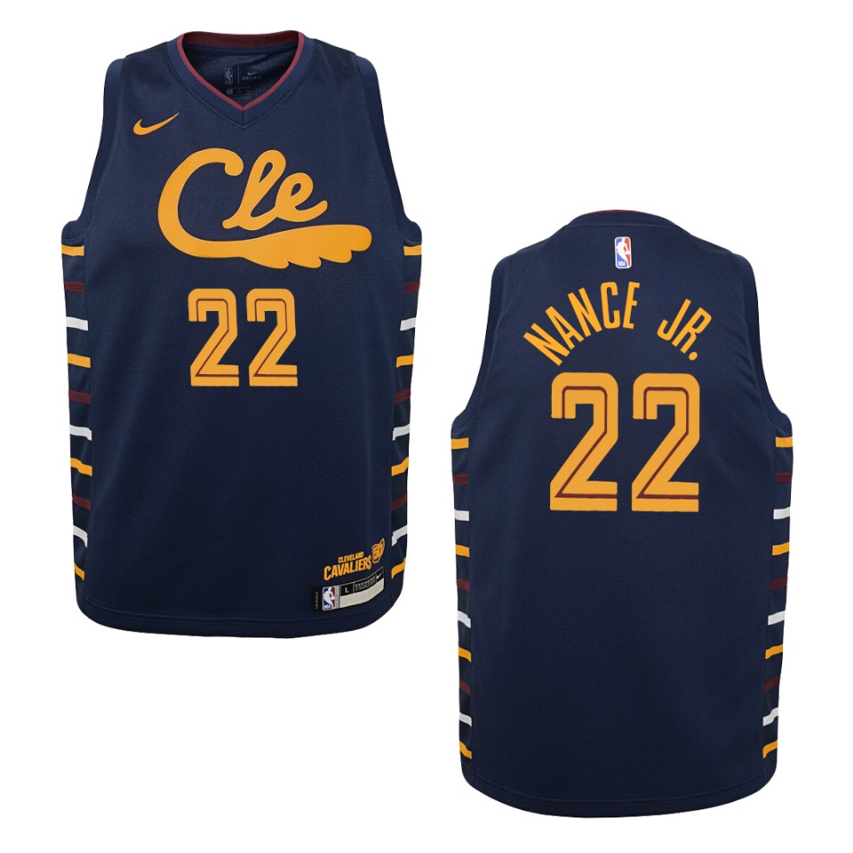 Youth 2019-20 Cleveland Cavaliers #22 Larry Nance Jr. City Swingman Jersey - Navy