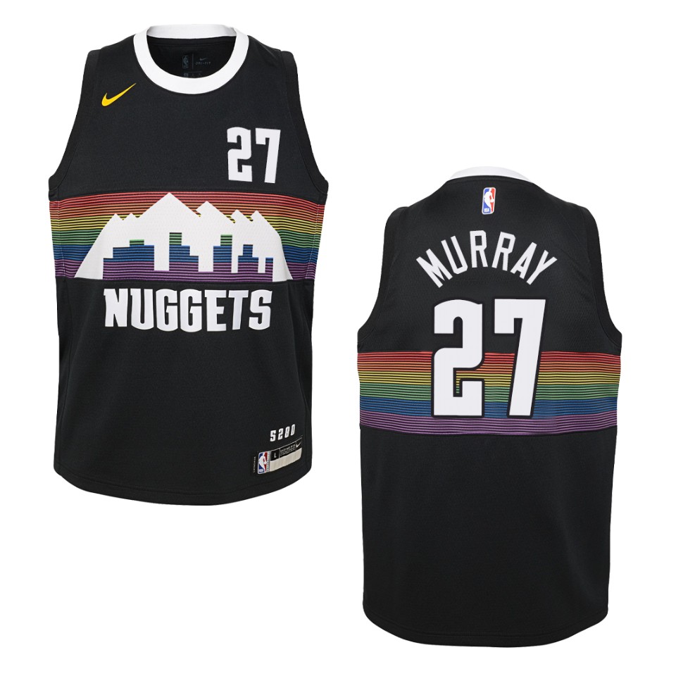 Youth 2019-20 Denver Nuggets #27 Jamal Murray City Swingman Jersey - Black
