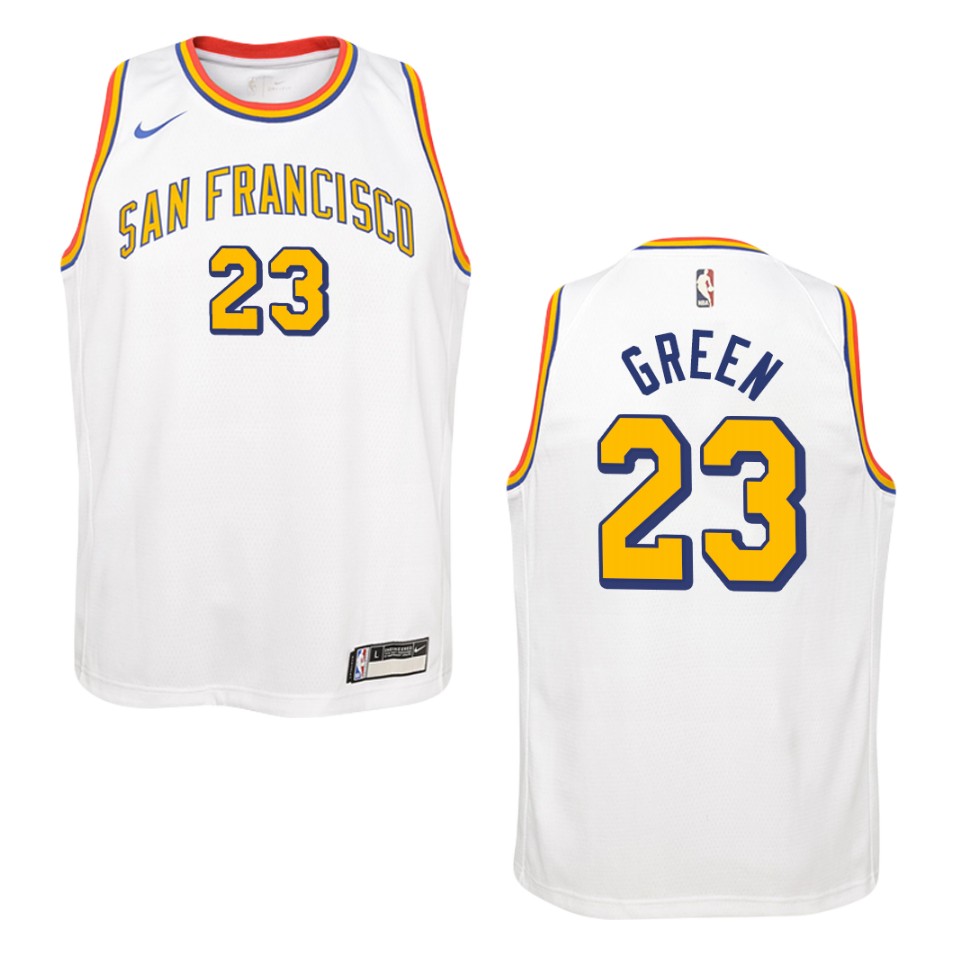 Youth 2019-20 Golden State Warriors #23 Draymond Green Hardwood Classics Swingman Jersey - White
