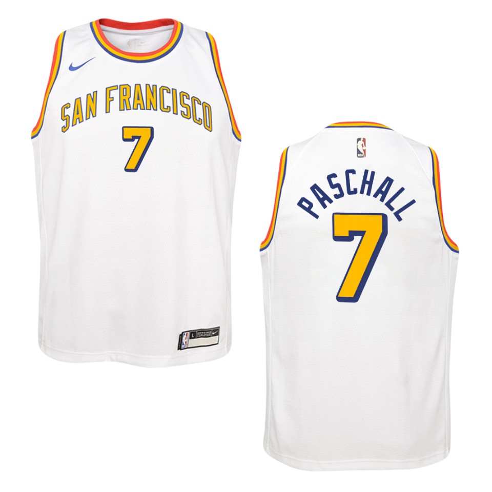 Youth 2019-20 Golden State Warriors #7 Eric Paschall Hardwood Classics Swingman Jersey - White